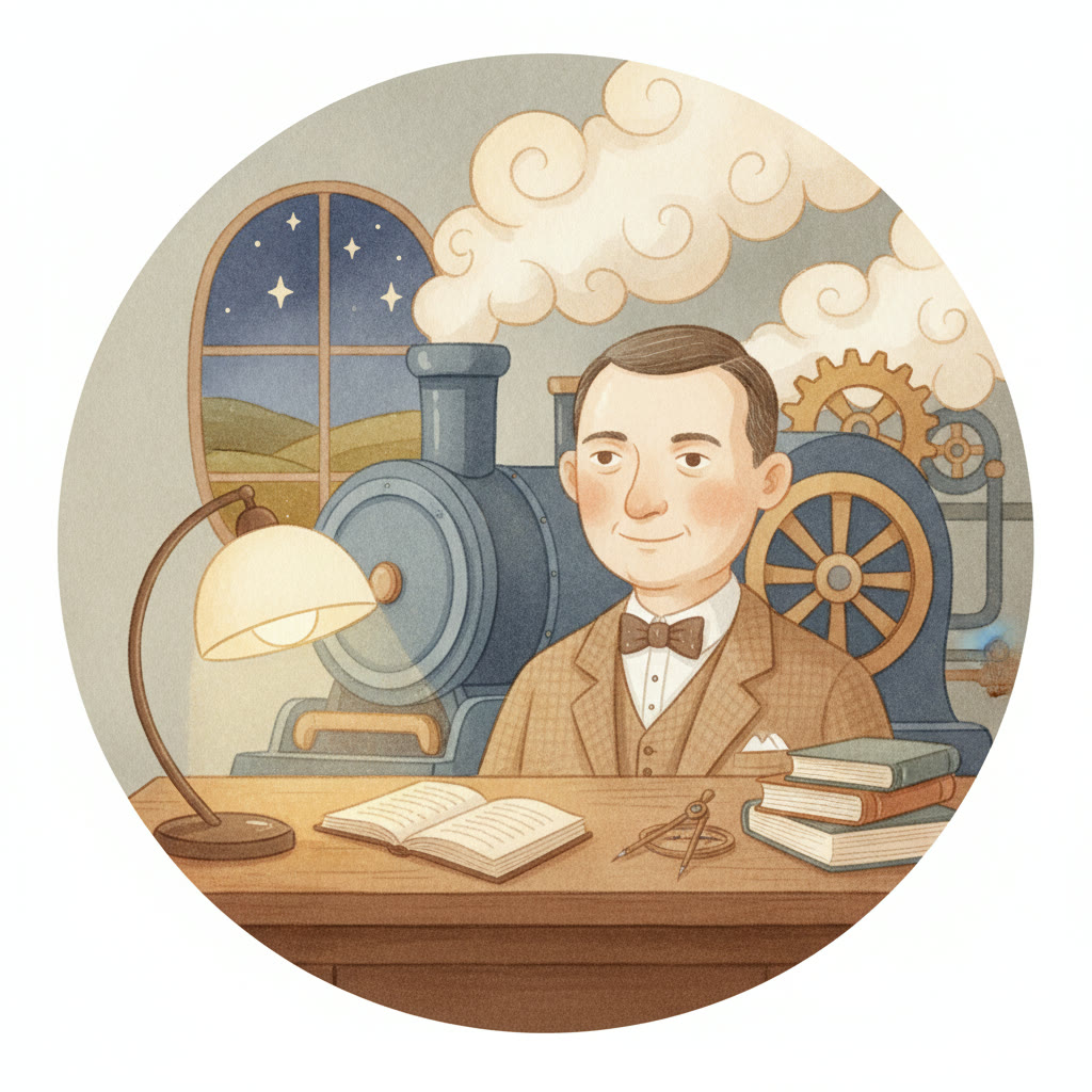 Ilustrácia: Aurel Stodola, priekopník parných turbín
